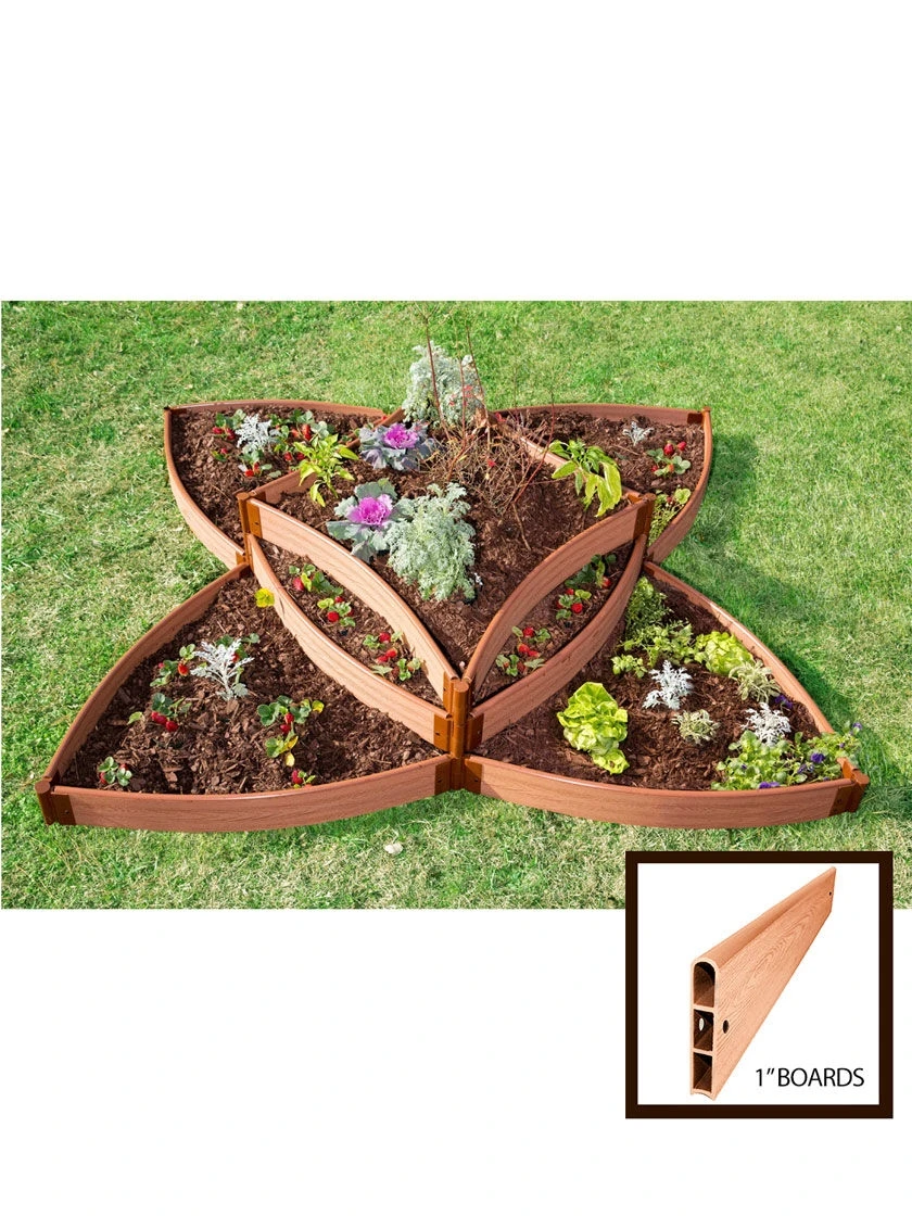 Classic Sienna Raised Garden Bed Versailles Sunburst With 1" Boards