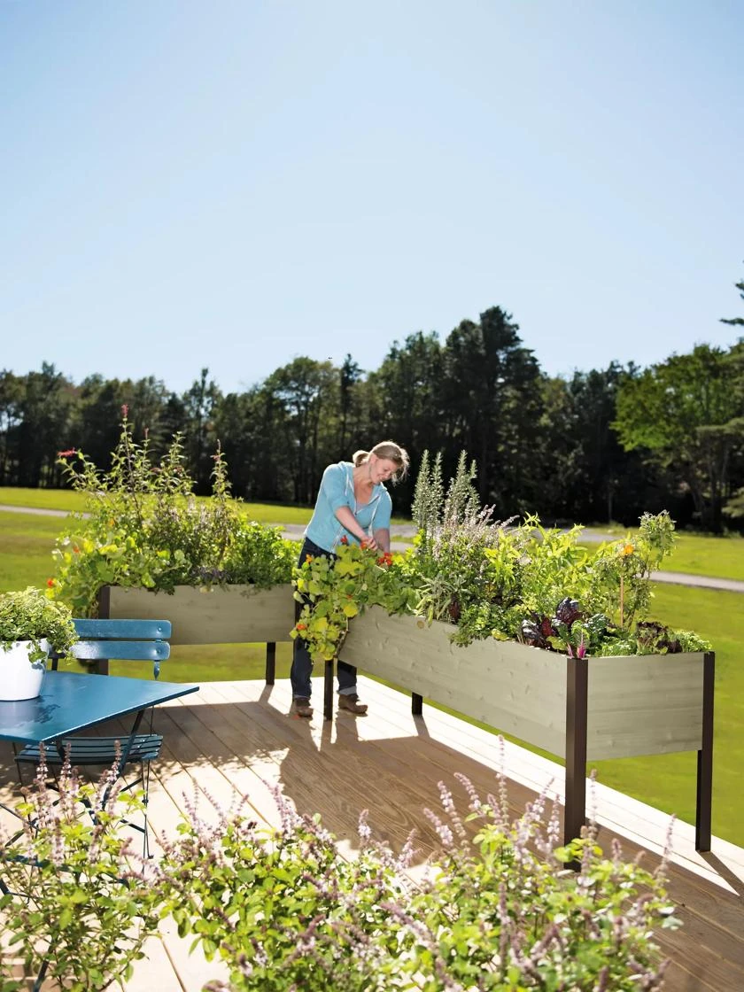 Eco-Stained Elevated Planter Box, 2'x8'