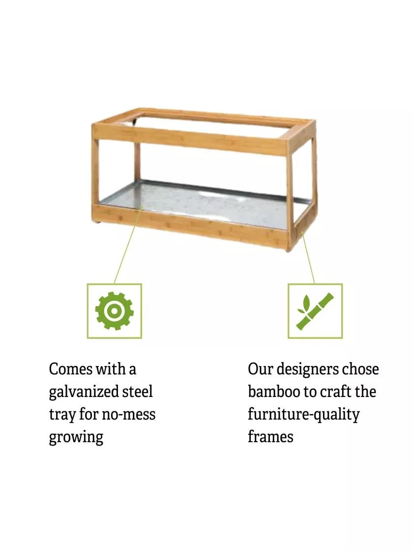 Low Bamboo LED Grow Light Garden - Image 7