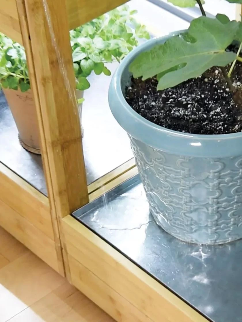 Galvanized Tray For Bamboo LED Grow Light Gardens - Image 2