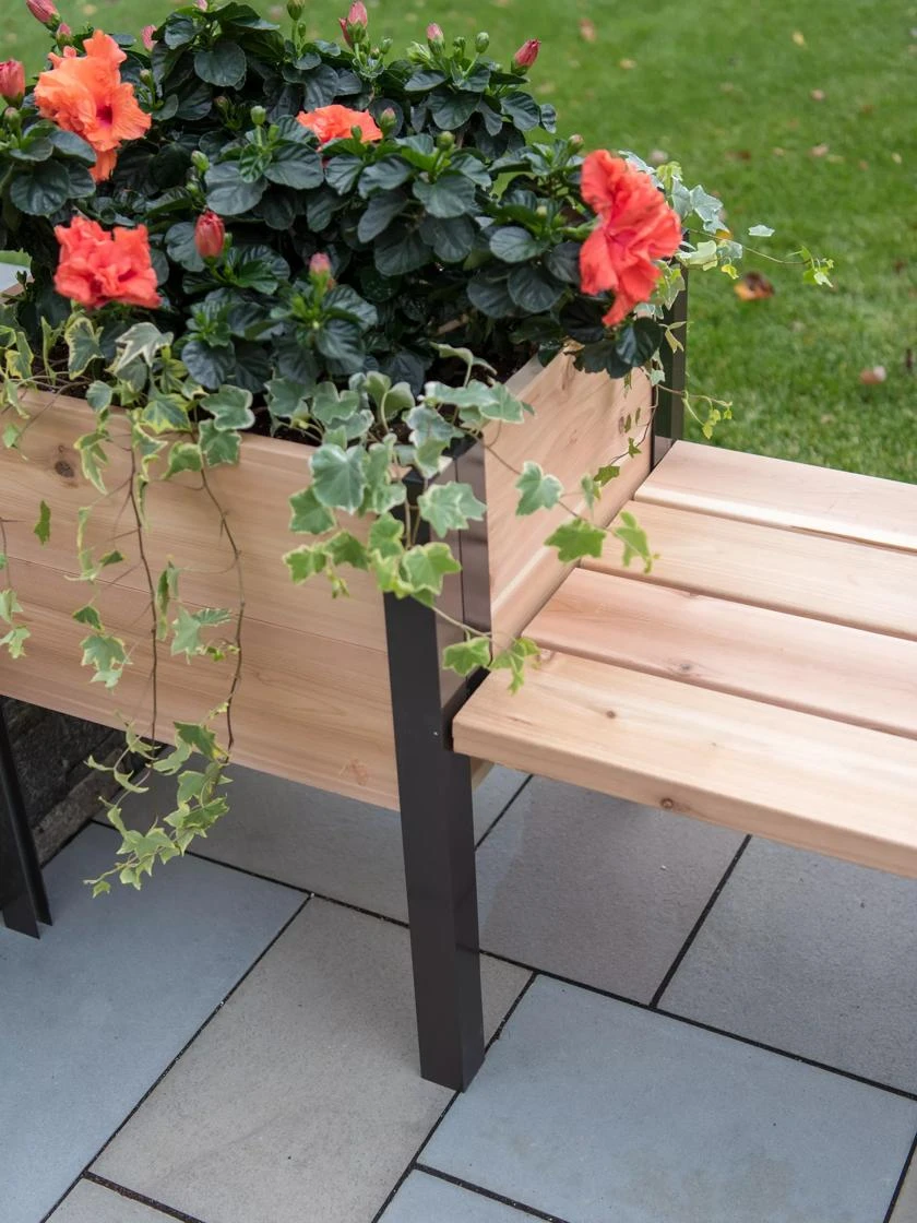 Elevated Cedar Planter Bench Kit, Natural, 90" - Image 3