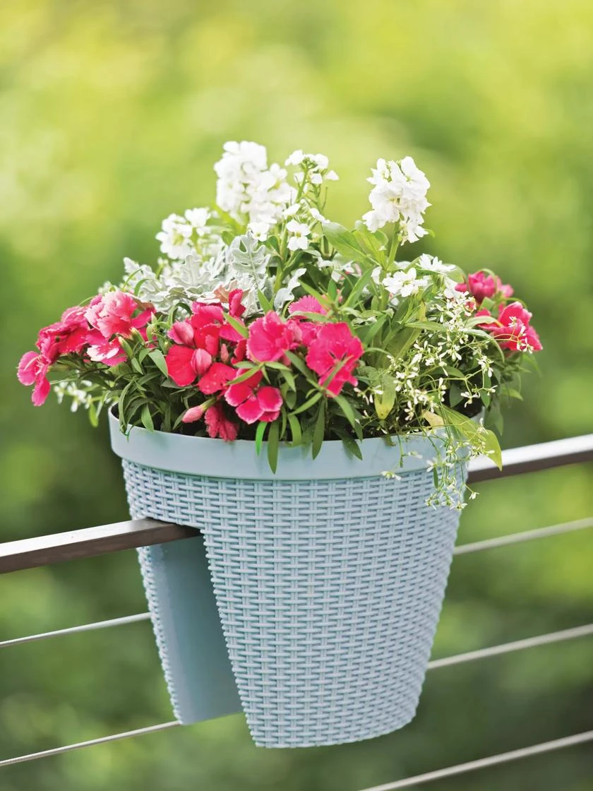 Weave Round Railing Planter, 11" - Image 2