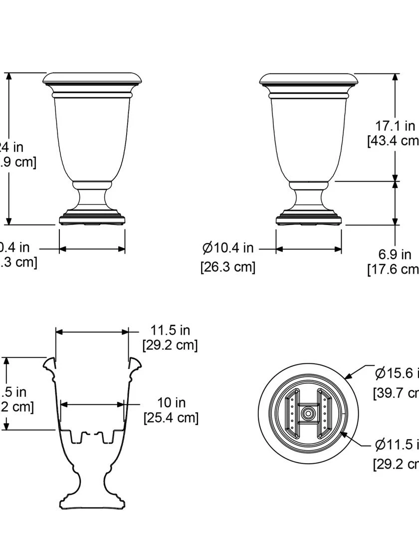 Ellington Self-Watering Urn Planter, 24" - Image 8