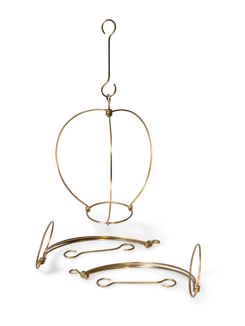 Waxed Amaryllis Brass Hangers, Set Of 3 - Image 2