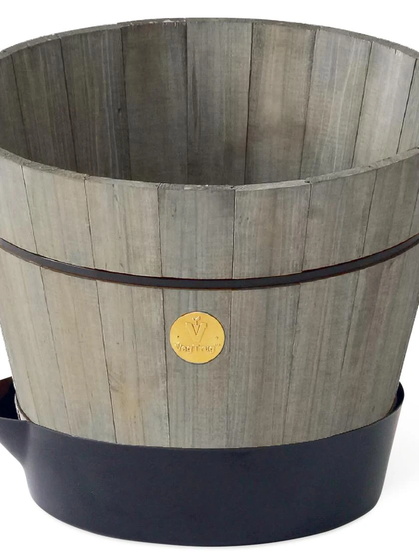 VegTrug® Build-a-Barrel Wooden Planter With Self-Watering Reservoir Tray, 18" - Image 6