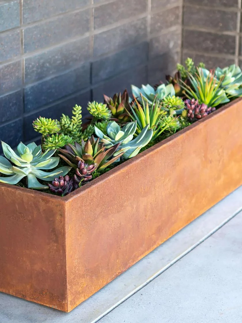 Veradek Metallic Series Corten Steel Window Box Planter, 36" - Image 3