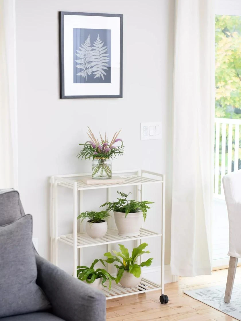 Oslo 2-Tier Plant Stand With Folding Shelves