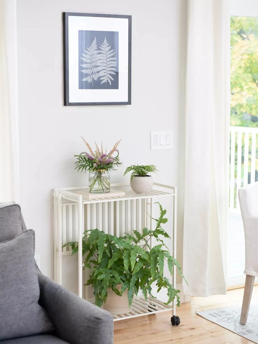 Oslo 2-Tier Plant Stand With Folding Shelves - Image 2