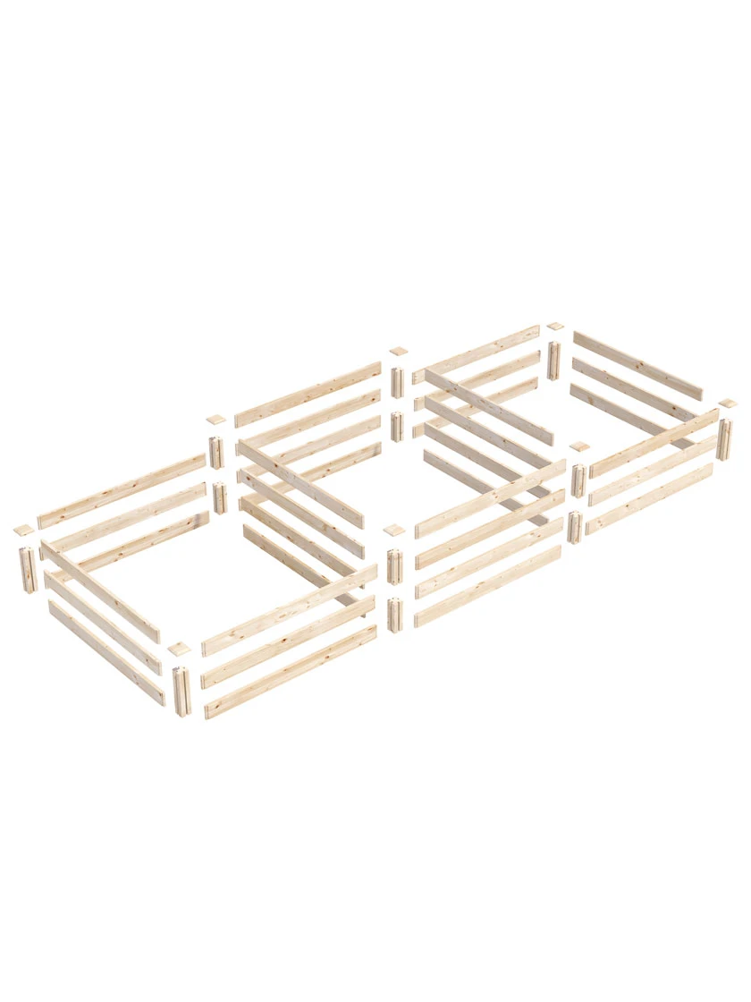 Tall 2-Tier Pine Raised Garden Bed, 4'x12' - Image 3