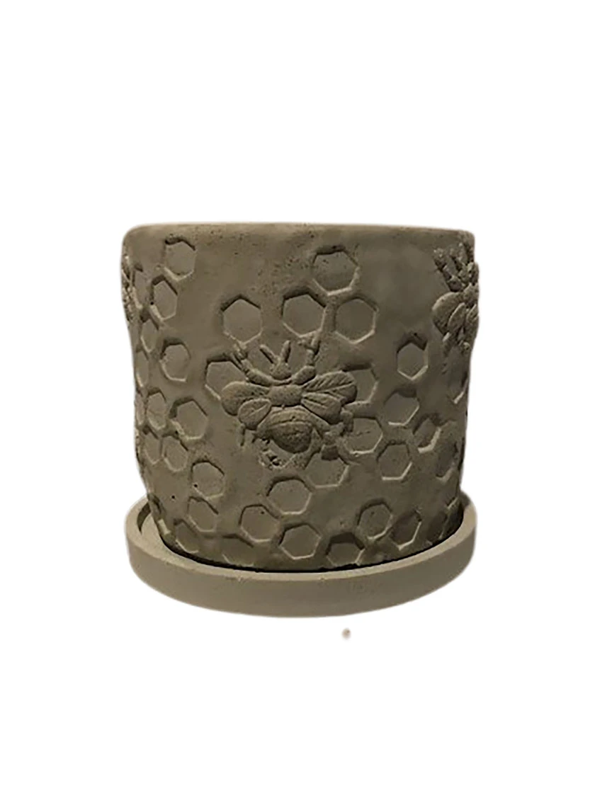 Concrete Honeycomb Bee Planter - Image 3
